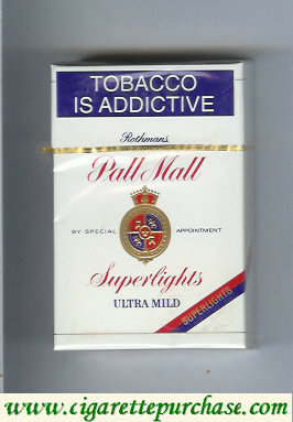 Pall Mall Rothmans Superlights Ultra Mild cigarettes hard box